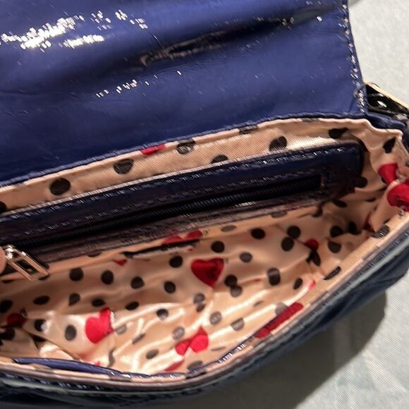 Guess Quilted Sequence Crossbody blue cross body evening bag D6 - Picture 7 of 7